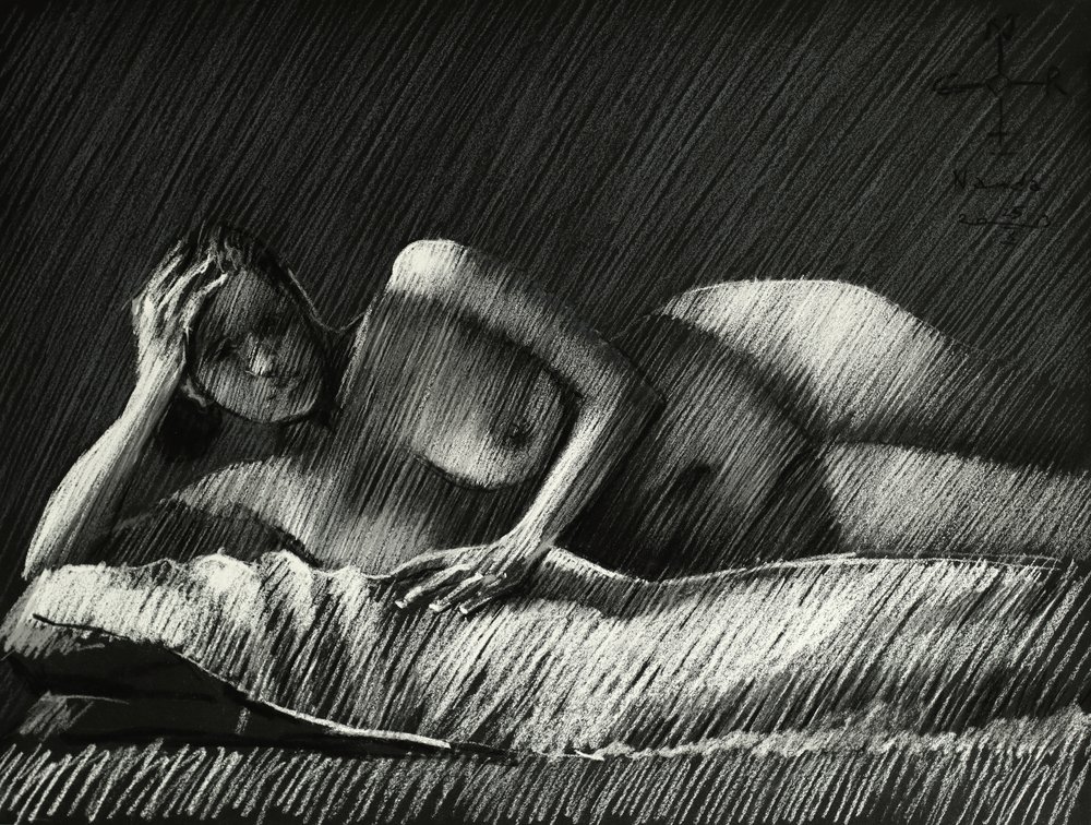 Nudo femminile in penombra da Corné Akkers