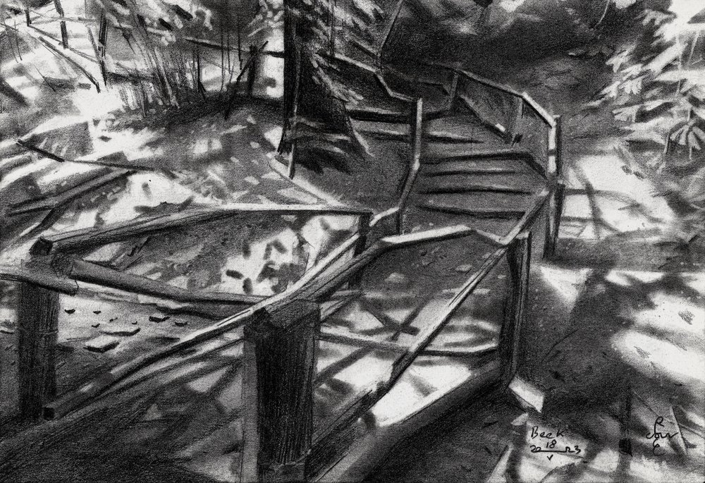 Scala a chiocciola nel bosco da Corné Akkers