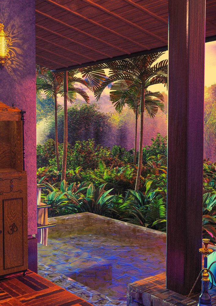 Veranda tropicale rigogliosa da CosmoZach