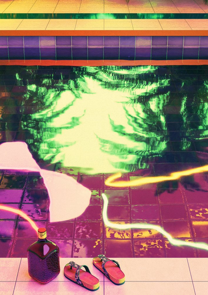 Lume al neon a bordo piscina da CosmoZach