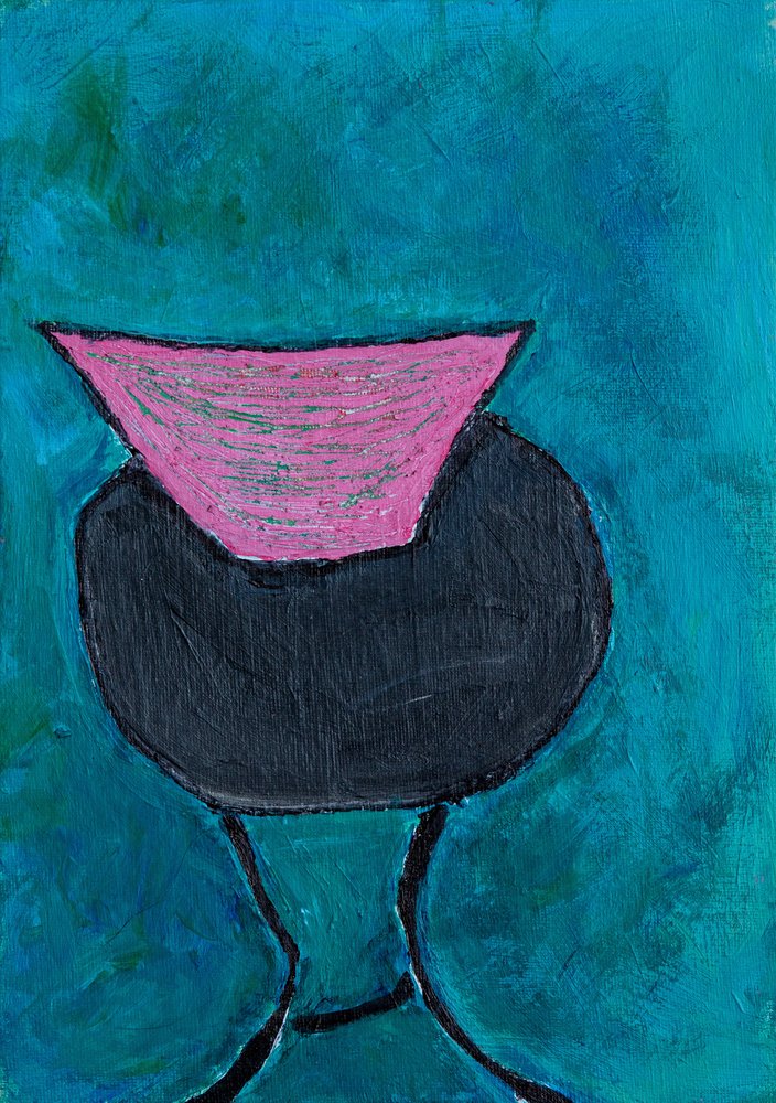 Figura astratta rosa da Dale Hefer & Family