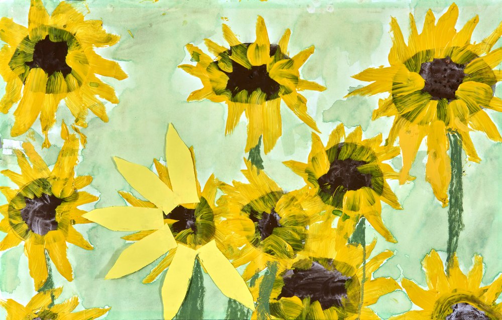 Allegri girasoli gialli da Dale Hefer & Family