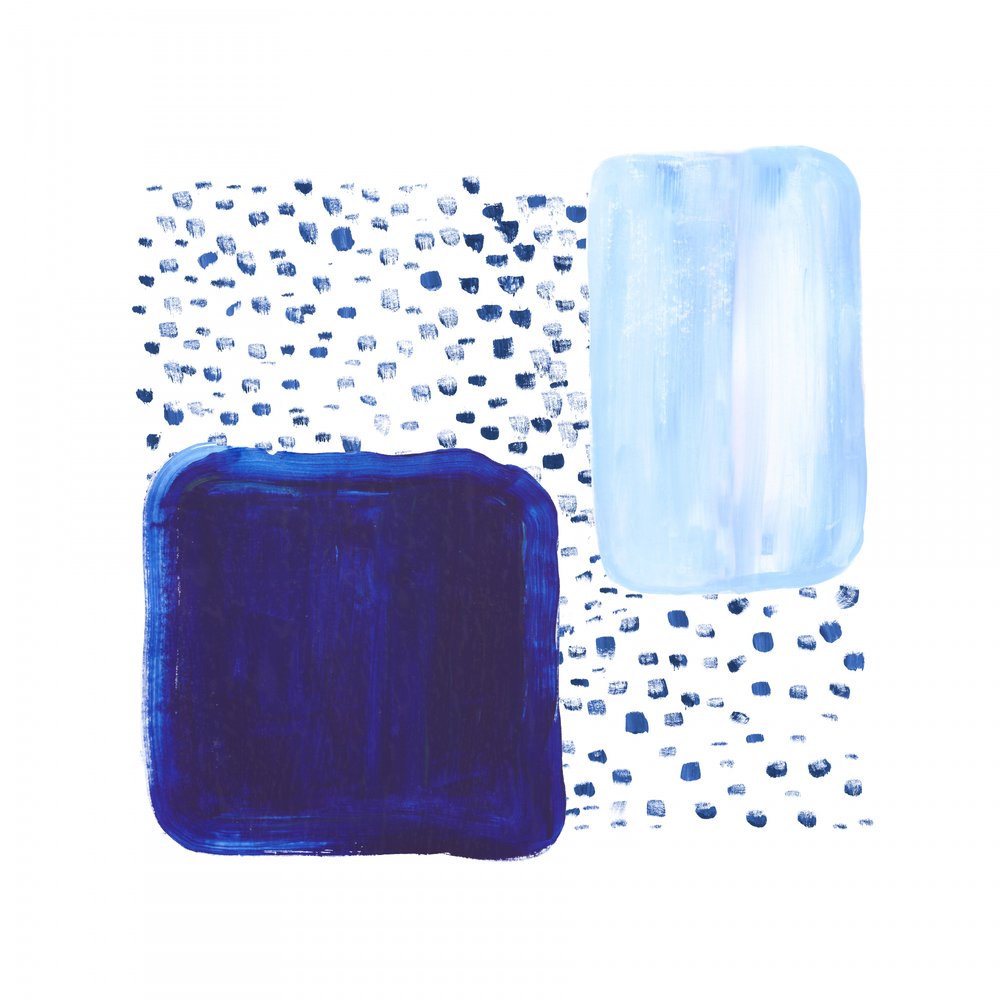 Composizione "Blue Strokes" da Danushka Abeygoda