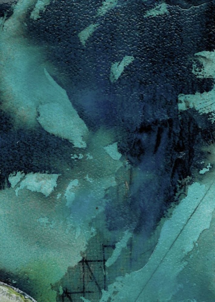 Flusso astratto in verde acqua intenso da Deb Chaney