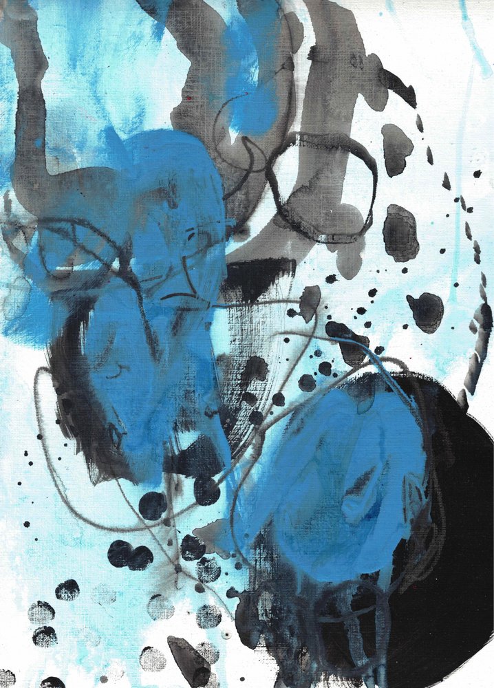 Tratti blu dinamici da Deb Chaney