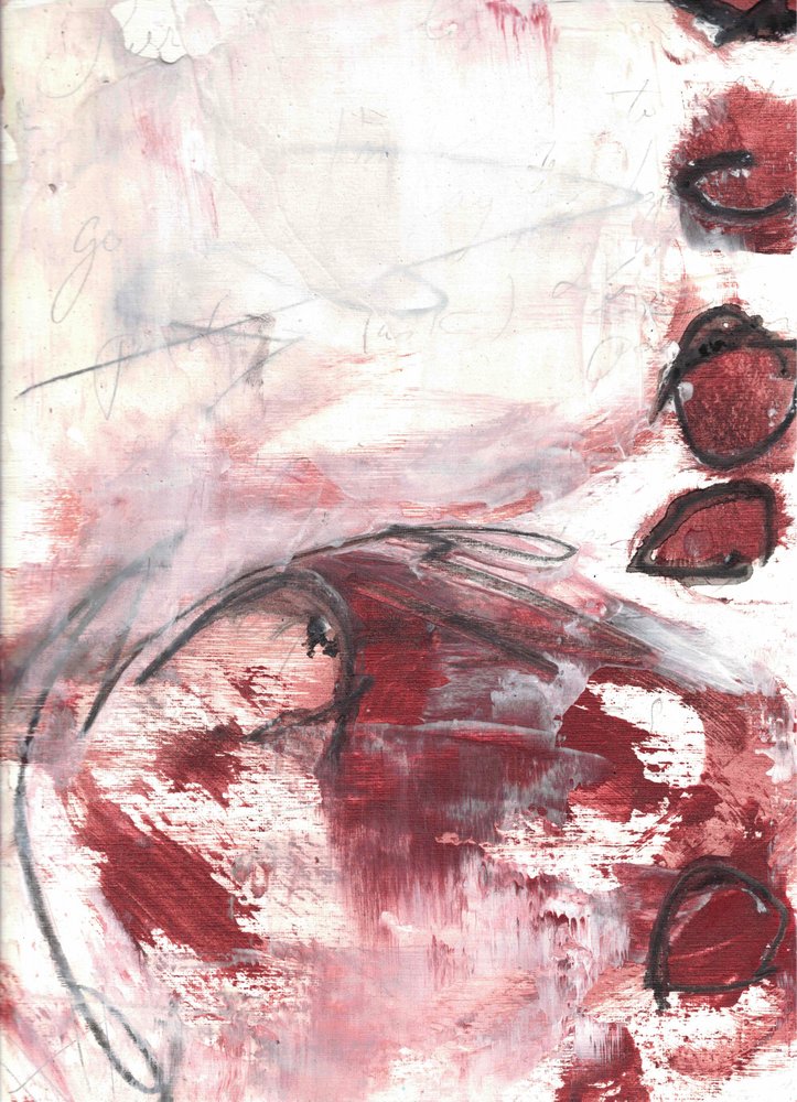 Astratto rosso dinamico da Deb Chaney