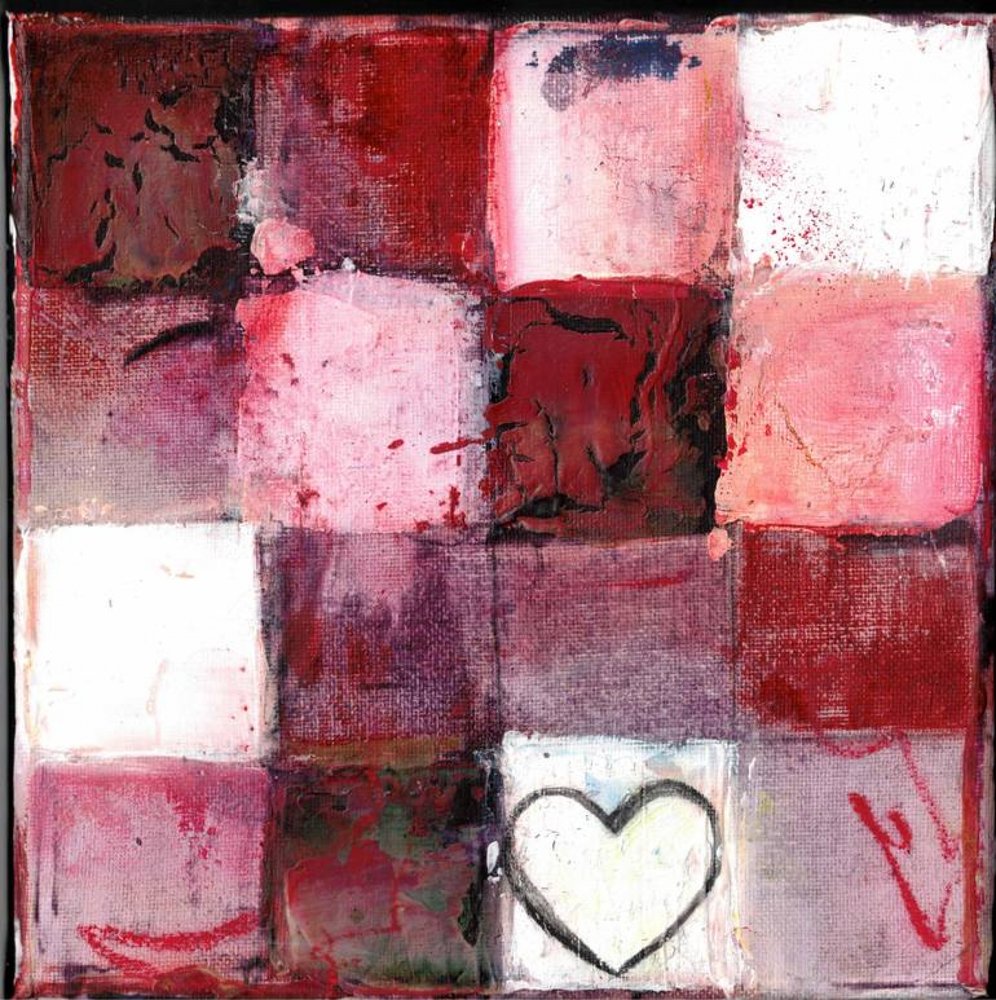 Cuore a quadretti rossi da Deb Chaney