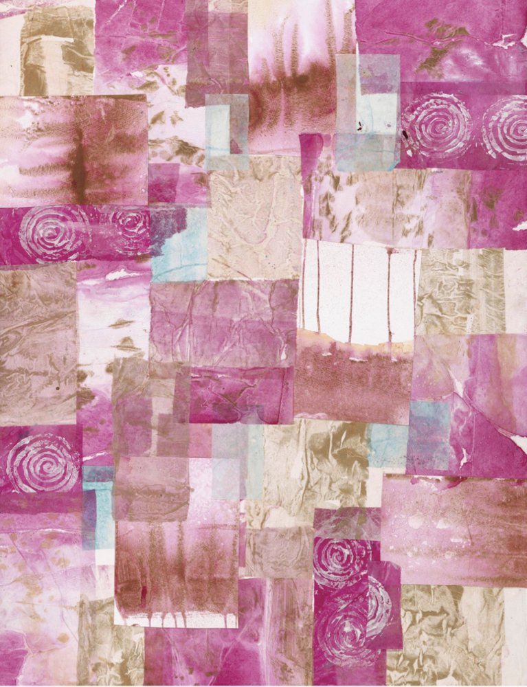 Collage rosa con texture da Deb Chaney