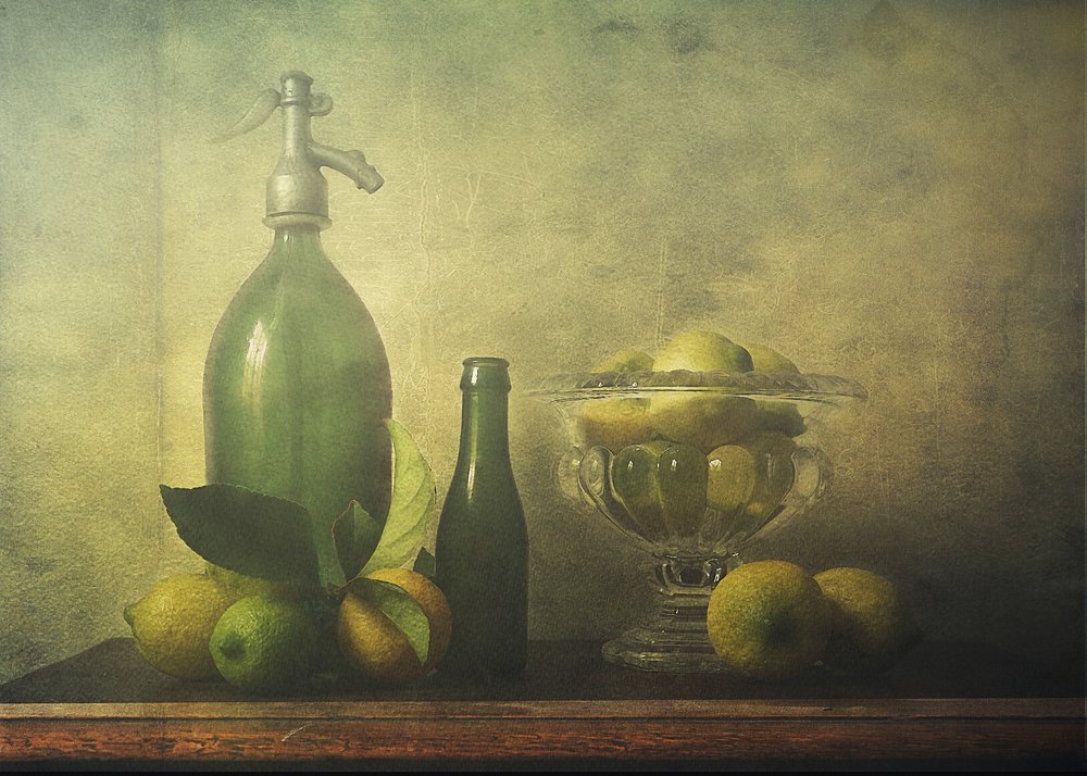 Natura morta vintage con agrumi da Deborah Gugeri