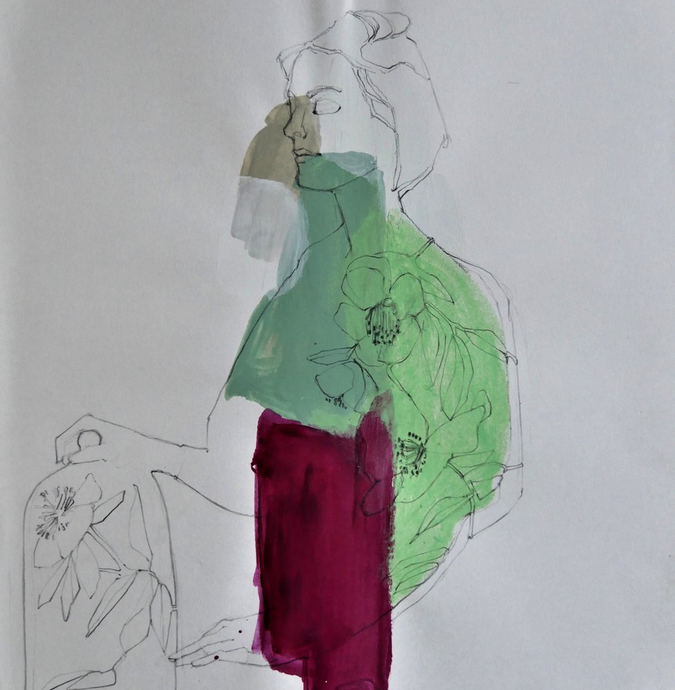 Figura floreale astratta da Doris Schmitz