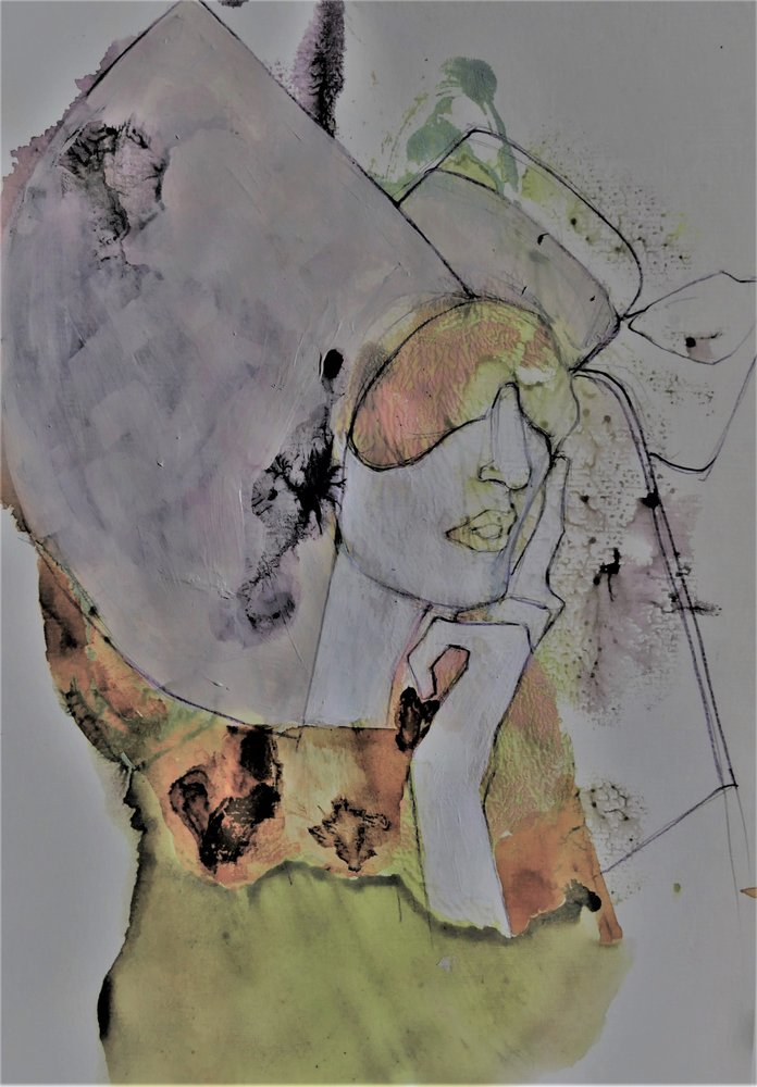 Donna pensierosa (astratta) da Doris Schmitz