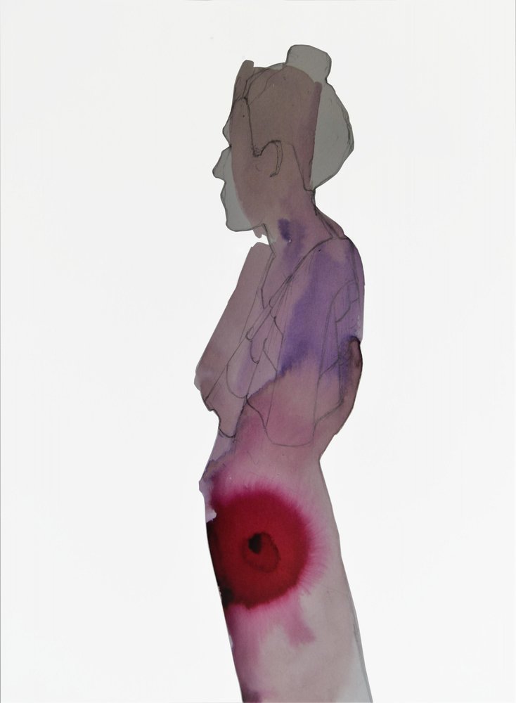 Figura rossa astratta da Doris Schmitz