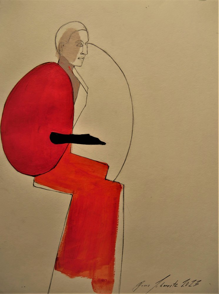 Donna rossa (astratta) da Doris Schmitz