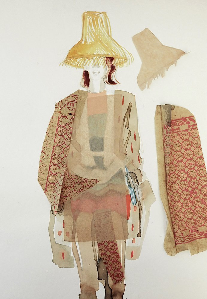 Illustrazione di moda bohémien da Doris Schmitz