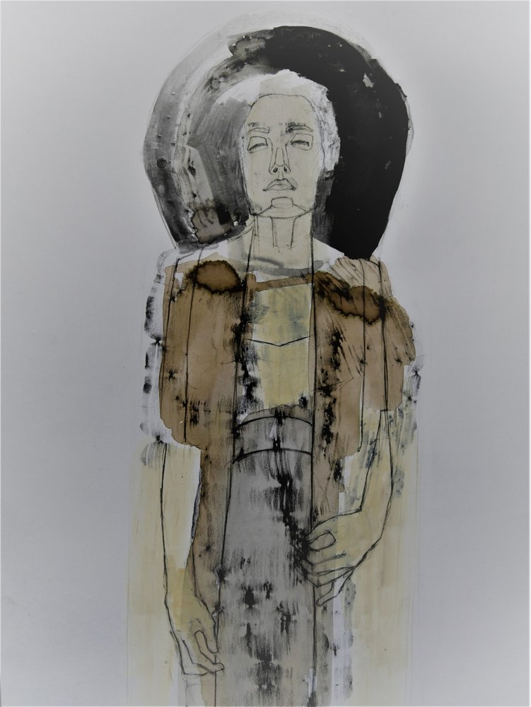 Figura femminile contemplativa da Doris Schmitz