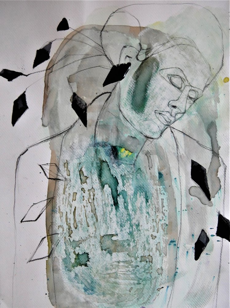 Ritratto verde contemplativo da Doris Schmitz