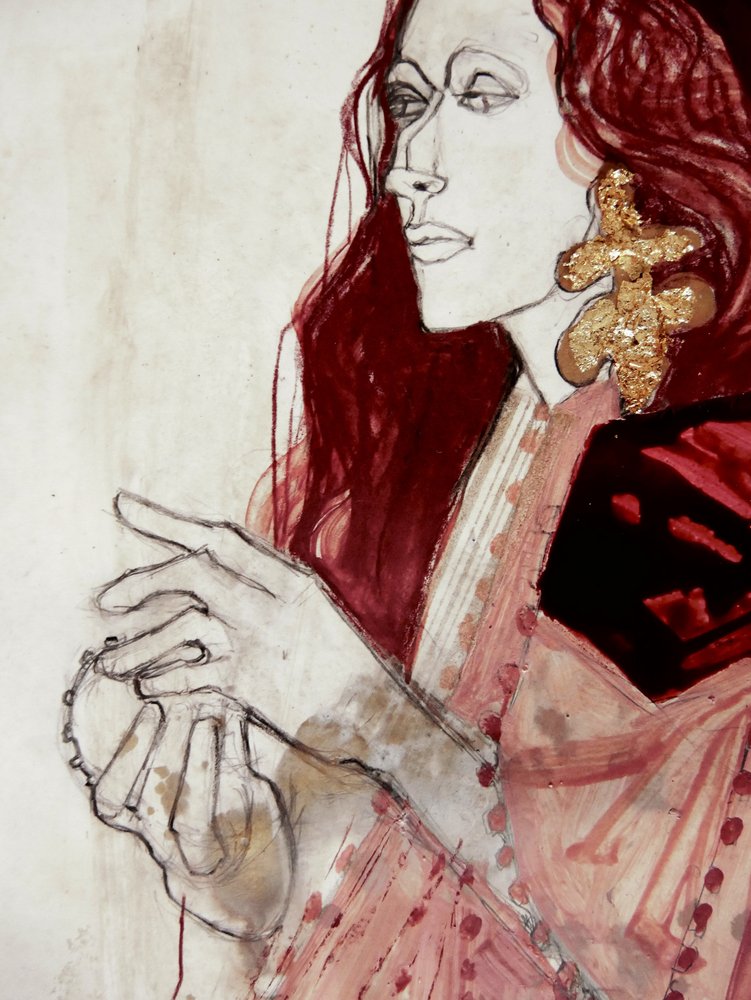 Profilo della donna contemplativa da Doris Schmitz