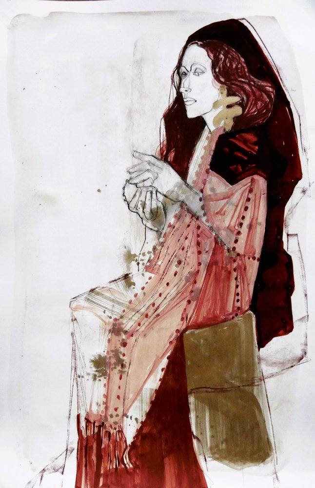 Elegante signora in rosso da Doris Schmitz
