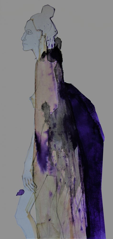 Elegante sagoma viola da Doris Schmitz