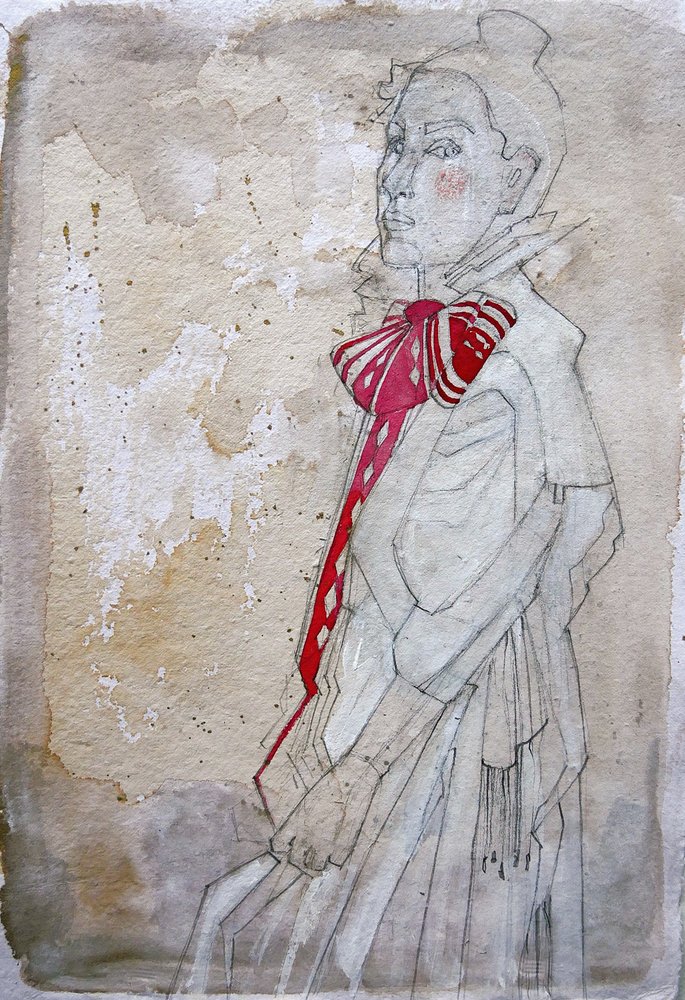 Ritratto con elegante fiocco rosso da Doris Schmitz