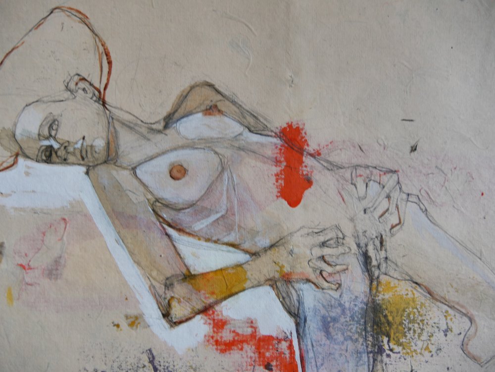 Nudo reclinato espressivo da Doris Schmitz