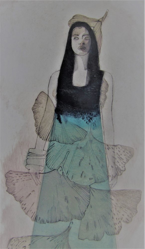 La donna dalle foglie di ginkgo da Doris Schmitz
