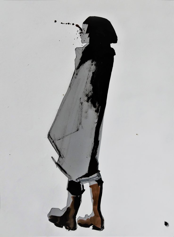Figura con schizzi d