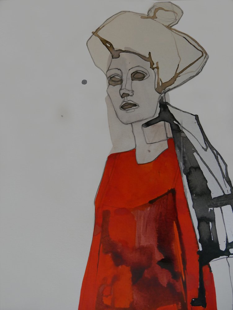 Donna moderna in rosso da Doris Schmitz