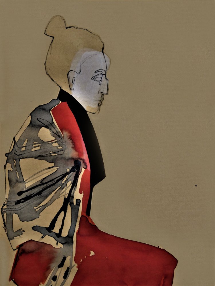 Ritratto sereno in kimono da Doris Schmitz