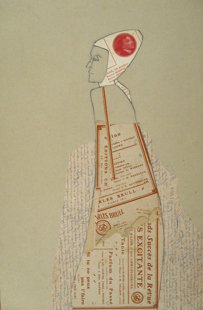 Ritratto stilizzato su carta da Doris Schmitz