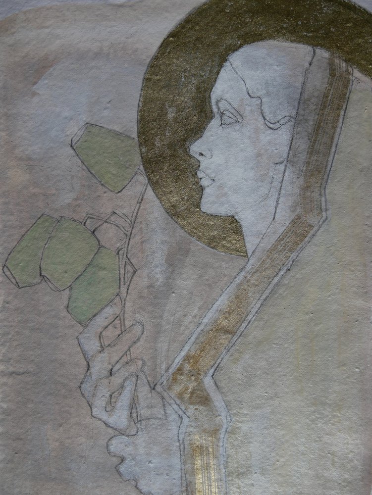 Donna con aureola dorata da Doris Schmitz