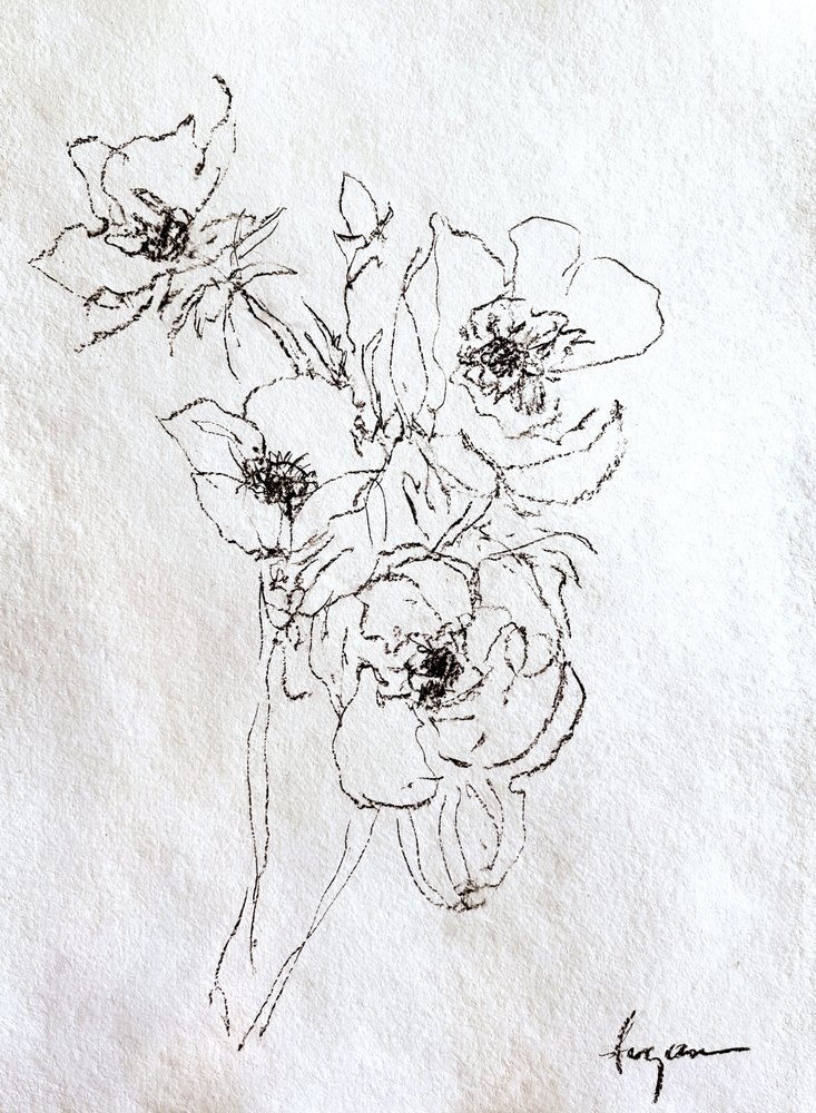 Delicato disegno floreale da Dorothy Fagan