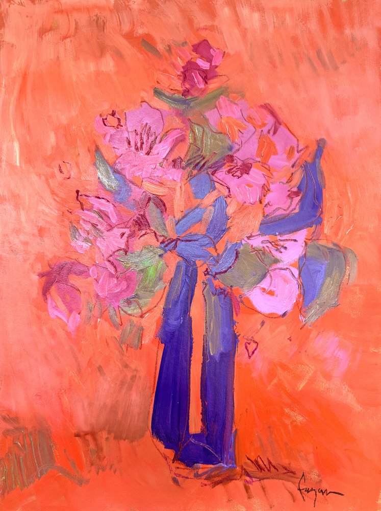 Mazzo di fiori rosa vivace da Dorothy Fagan