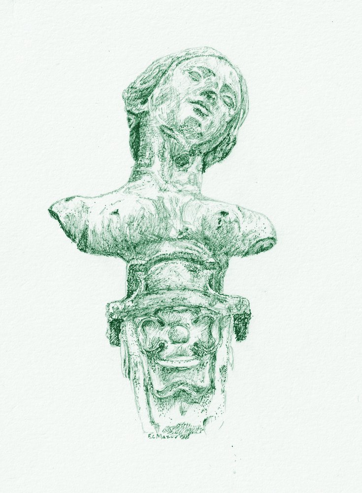 Busto classico verde da EC Mazur