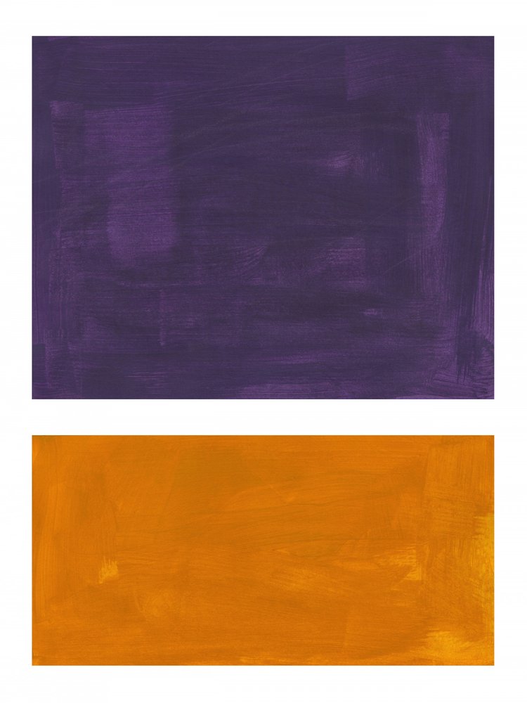 Blocchi astratti viola e arancione da Ejaaz Haniff