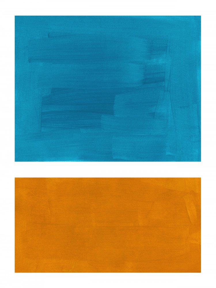 Arancione verde acqua - Astratto da Ejaaz Haniff