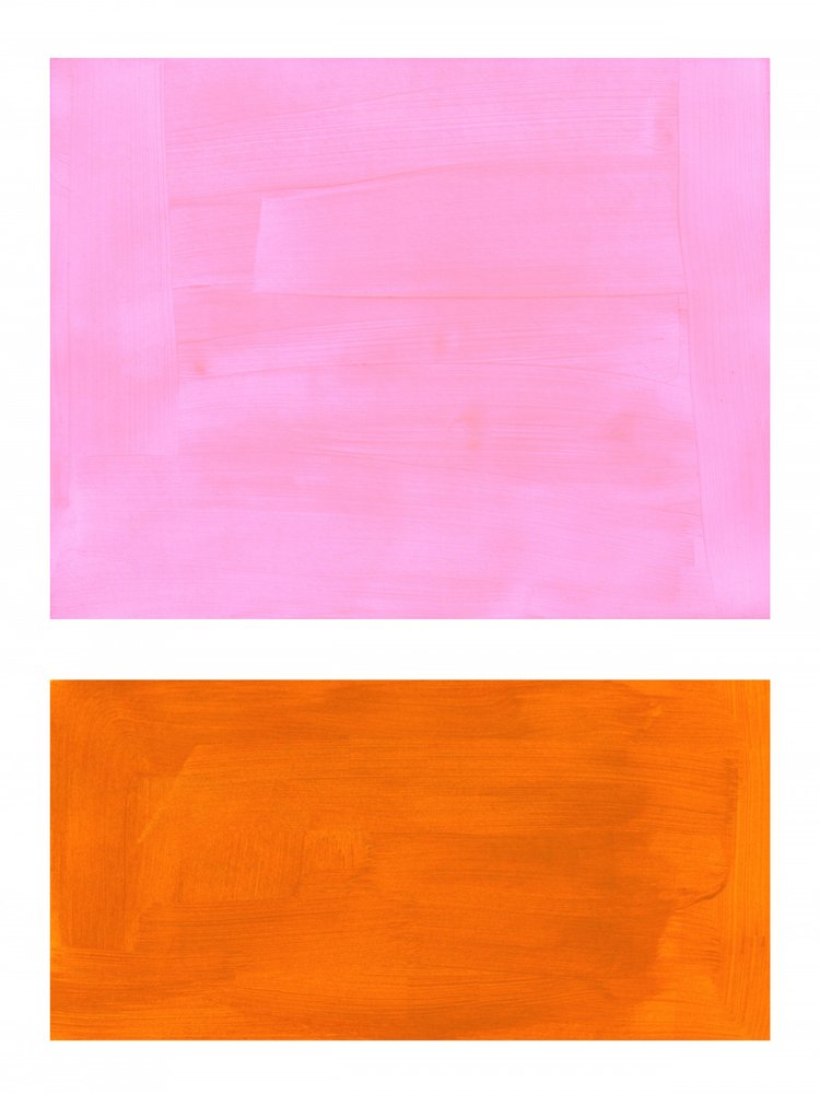 Blocchi rosa e arancione vivaci da Ejaaz Haniff