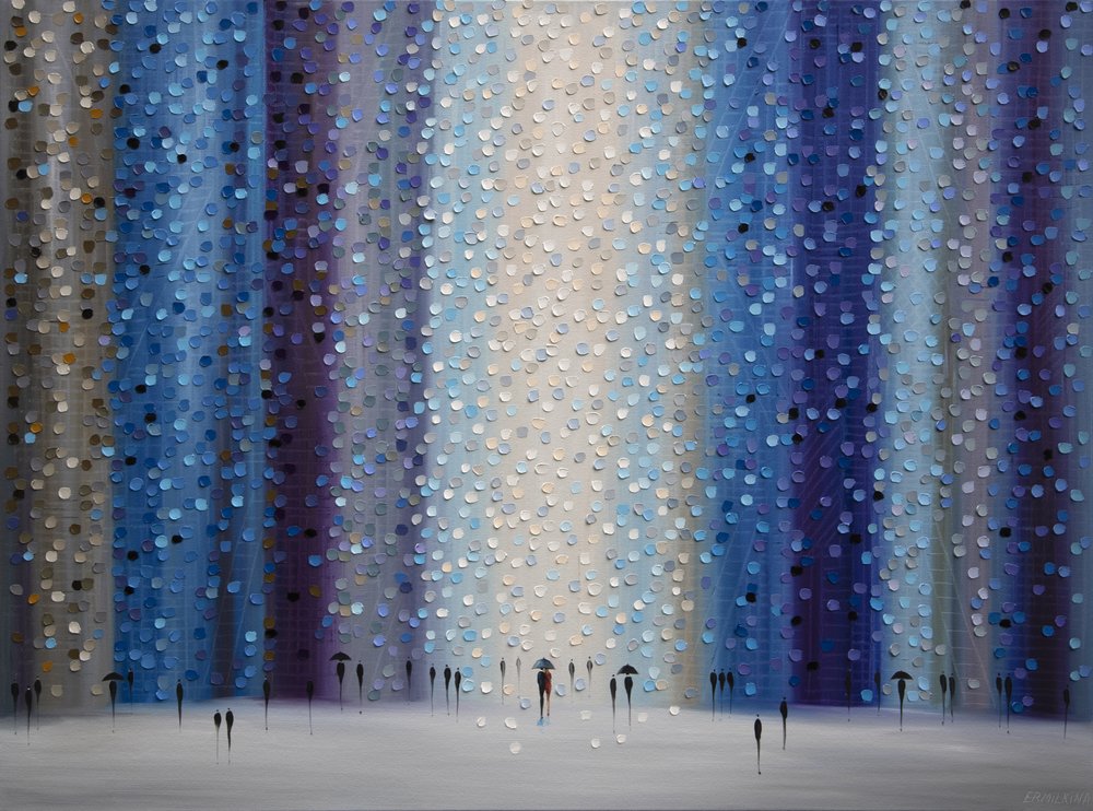 Passeggiando sotto la pioggia blu da Ekaterina Ermilkina