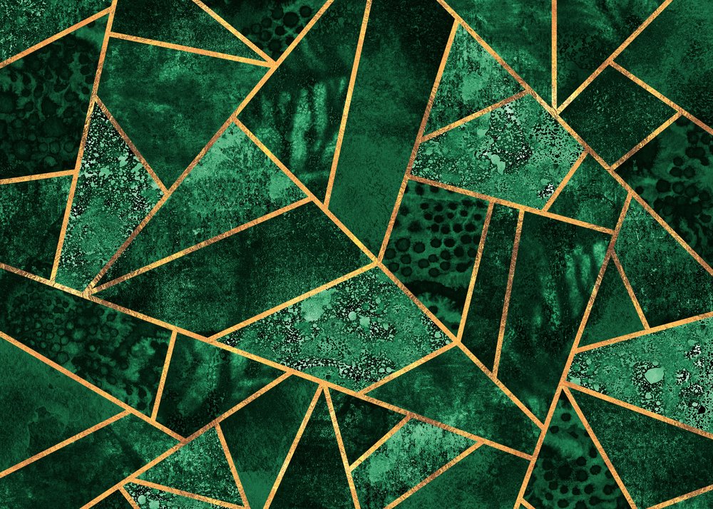 Motivo geometrico color smeraldo da Elisabeth Fredriksson