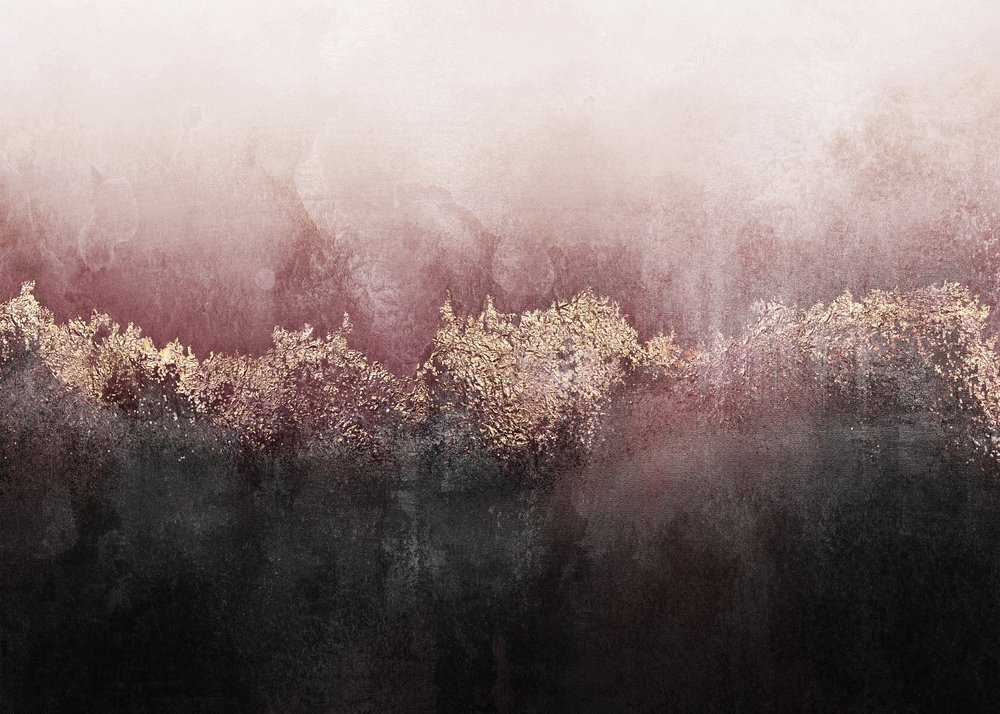 Foresta nebbiosa color oro rosa da Elisabeth Fredriksson