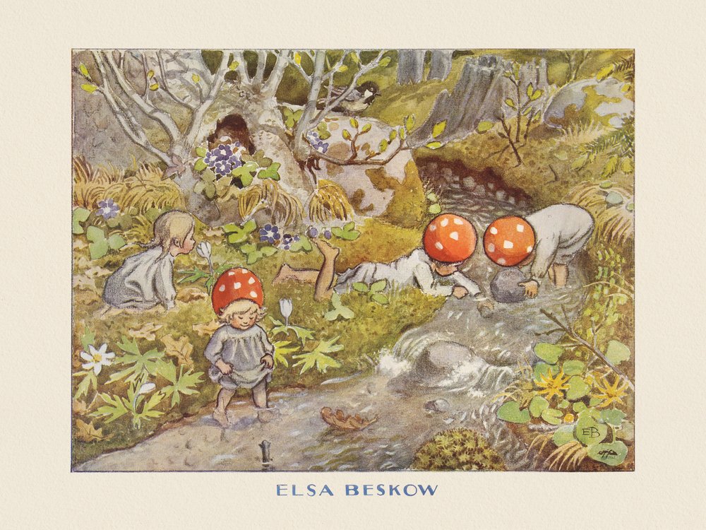 I bambini di Tomtebo a Bäcken da Elsa Beskow