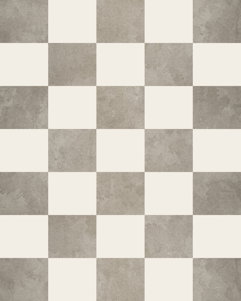 Scacchiera in cemento grigio da Ema Paraschiv