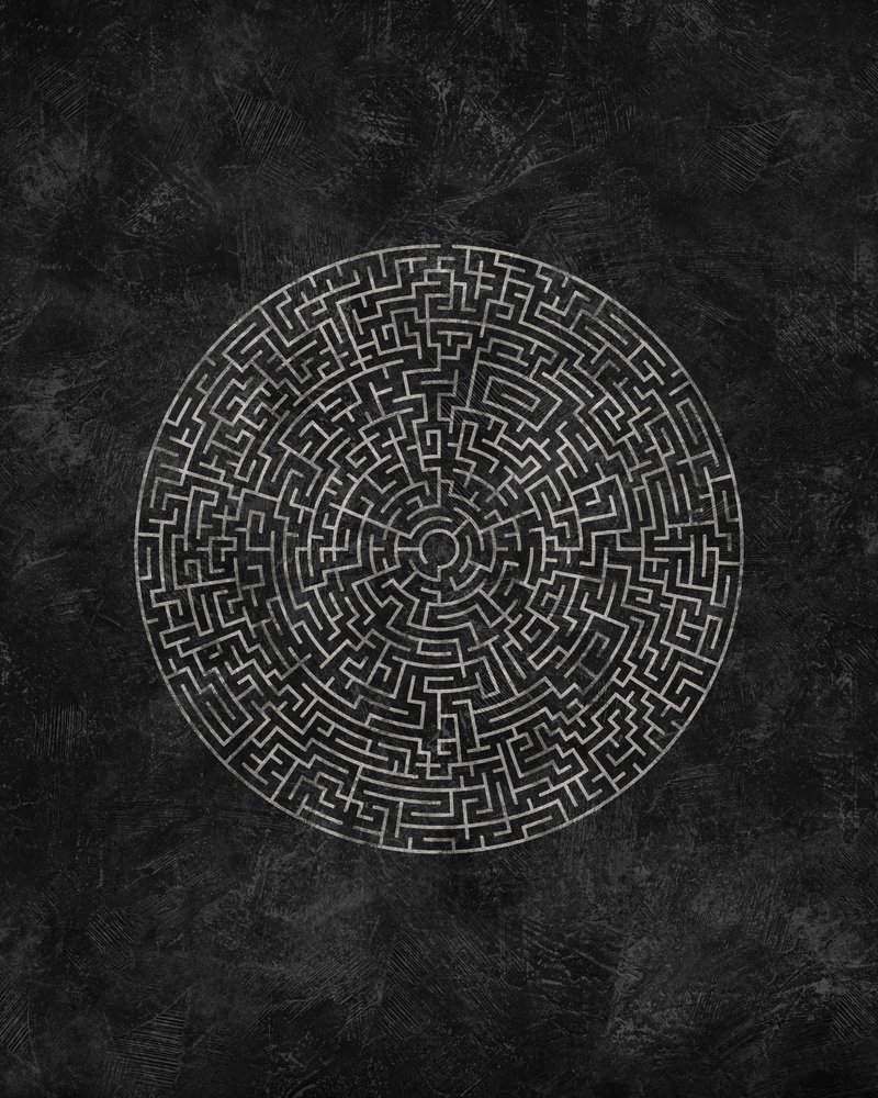 Labirinto circolare intricato da Ema Paraschiv