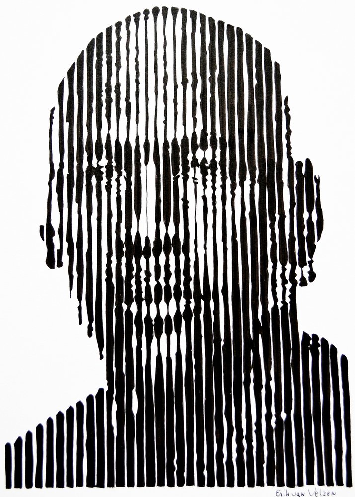 Linea astratta - Faccia da Erik Van Velzen