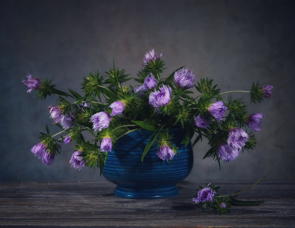 Natura morta con cardo lavanda da Fangping Zhou