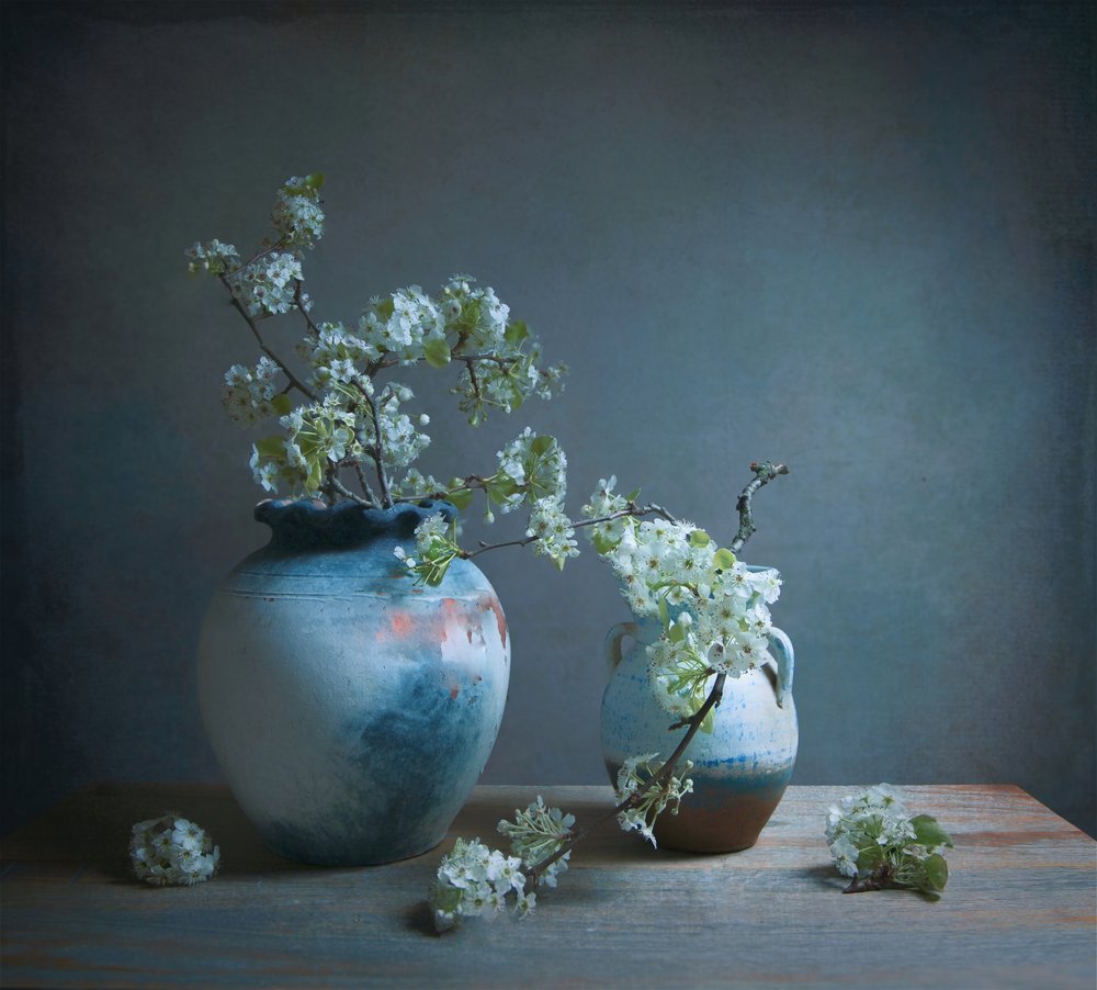 Natura morta con fiori bianchi da Fangping Zhou