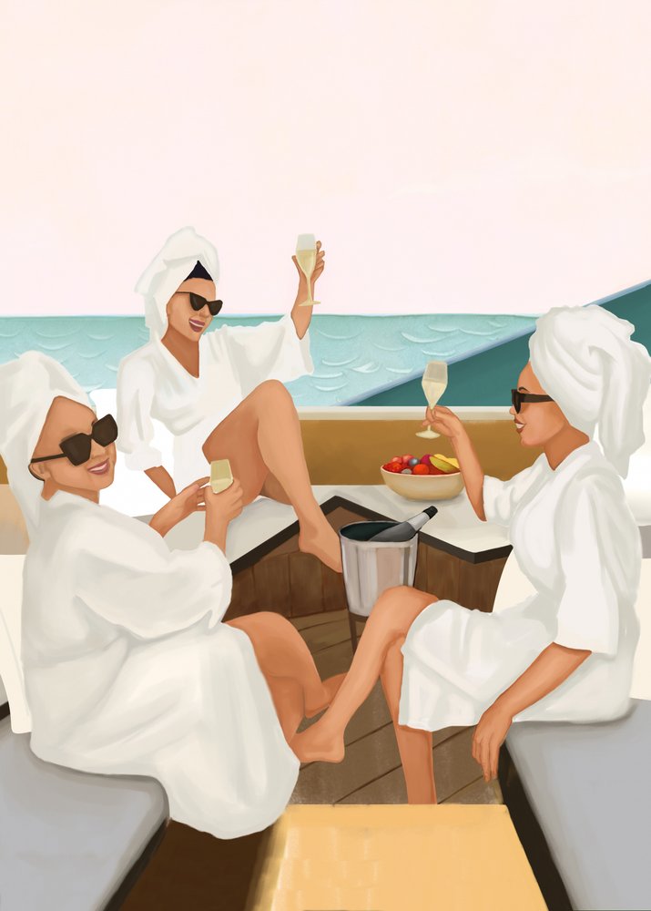 Relax su uno yacht con champagne da Flow Line