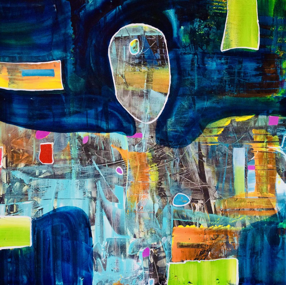 Figura astratta dai colori vivaci da Fredrik Olsen