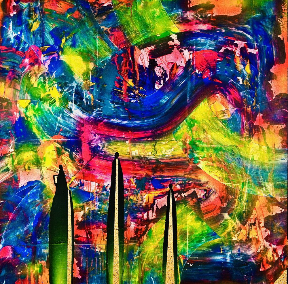 Figure astratte dai colori vivaci da Fredrik Olsen