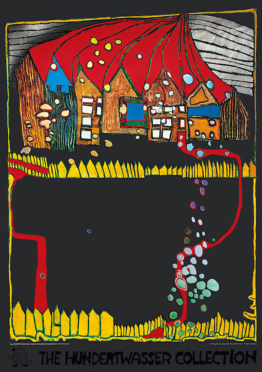 Case nella neve da Friedensreich Hundertwasser